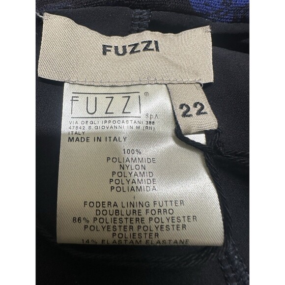 FUZZI Jean Paul Gaultier Dress Plus Size 22 Black Blue Floral Pullover Mesh NEW - Picture 11 of 13